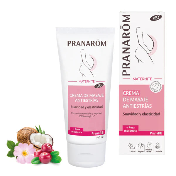 PranaBB Maternidad Crema de Masaje Antiestrías 100 ml Bio