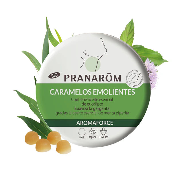 Aromaforce Caramelos Emolientes Menta/Eucalipto Bio