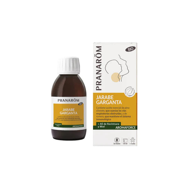 Aromaforce Jarabe Garganta Ravintsara y Miel 150 ml Bio